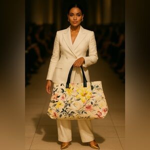 👜 Tote - Floral Watercolor Bag – Lightweight & Stylish!